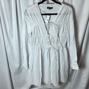 J Crew Tied Front Dress Swim Cover in Beach Cotton